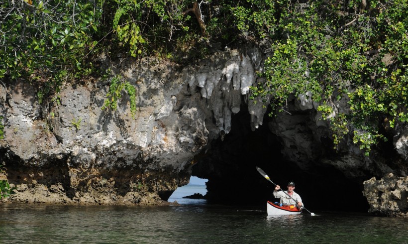 Limestone cliffs by kayak